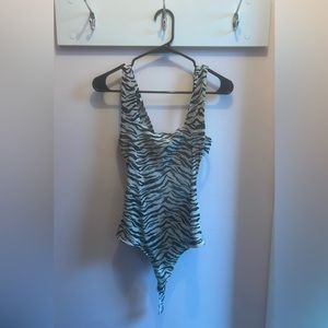 ONLY WORN ONCE!!! Open back bodysuit- perfect for game days